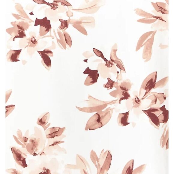 Torrid WHITE and dusty rose FLORAL FOXY HALTER TOP - Picture 4 of 8